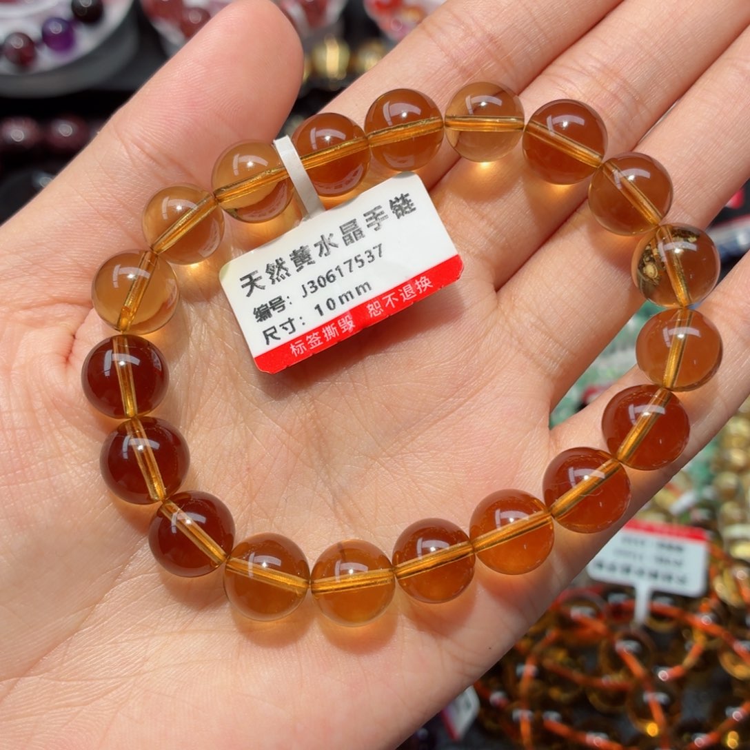 未镶嵌手链水晶黄水晶手链