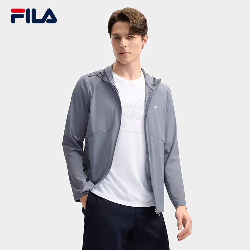 Fila/斐乐防晒衣男士外套【抗紫外线防晒】有型梭织外套F11M523703F