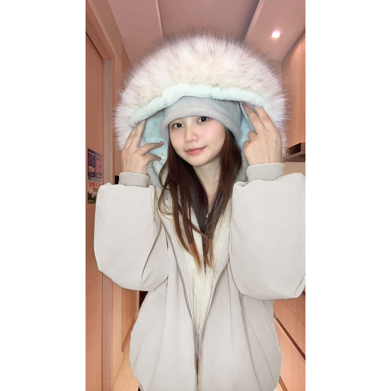 【新品破价+二代软皮+现货现发】大毛领连帽冬美式短款棉服百搭