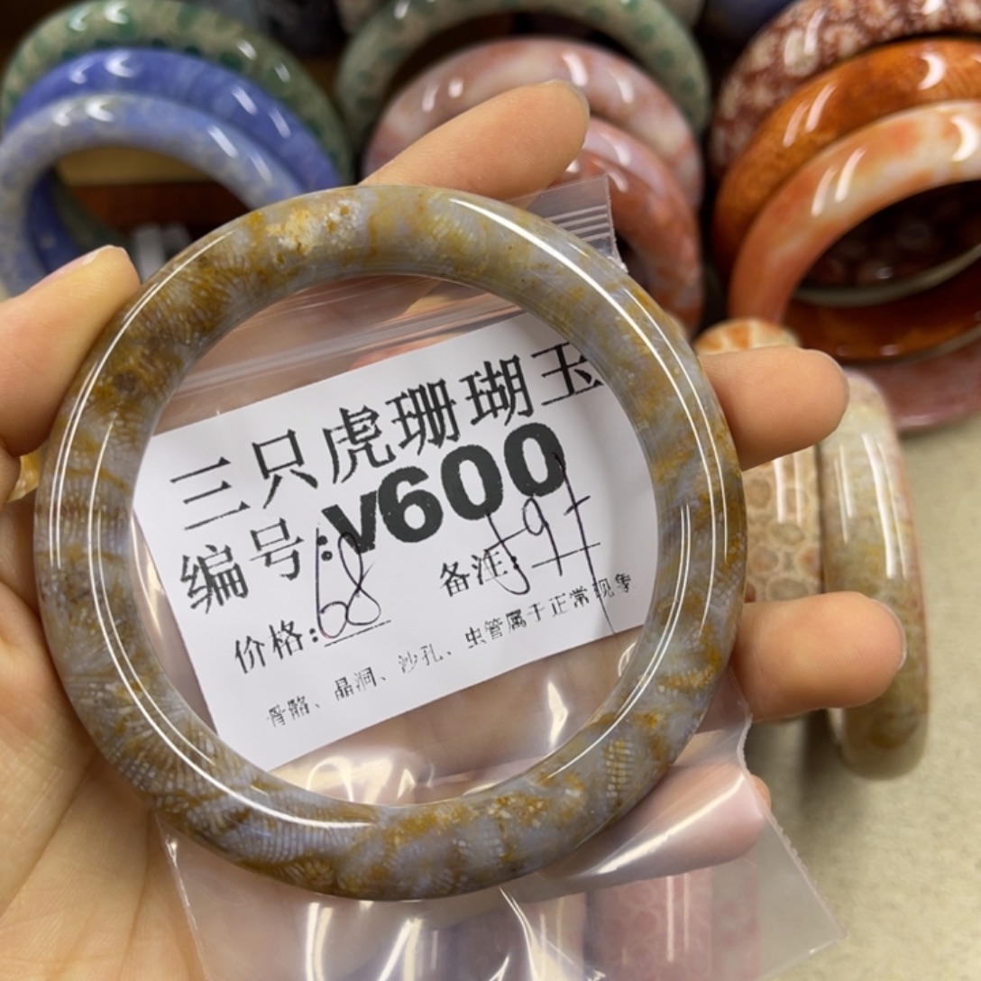 呲***酱硅化珊瑚（珊瑚玉）未镶嵌h