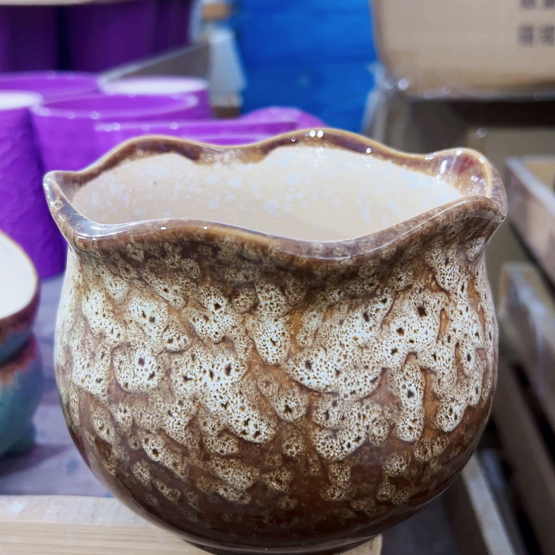 有孔双十二福利外贸尾单陶瓷花盆凑单10米包邮