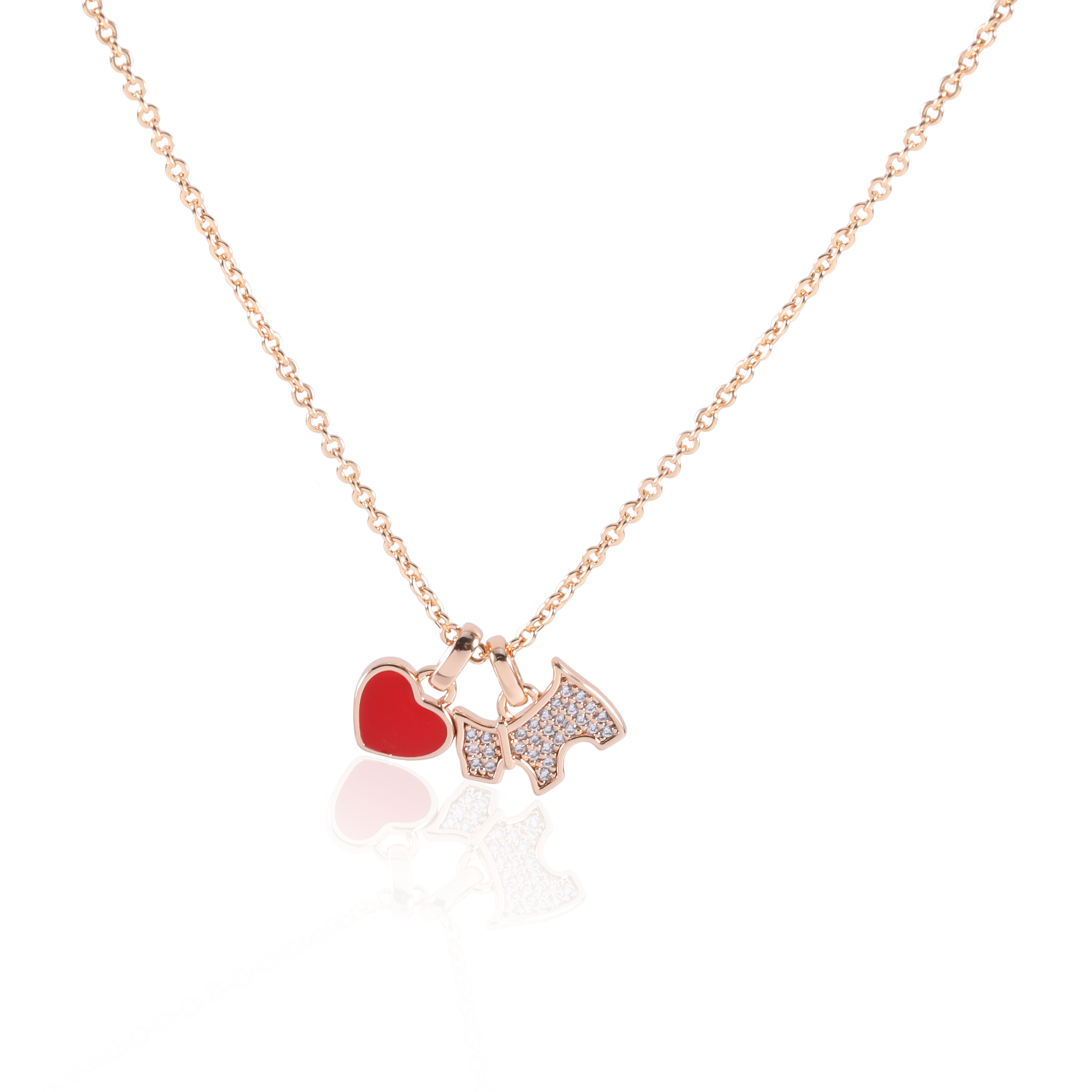 CD/镀K金  CNC精工 时尚百搭小狗项链 X178