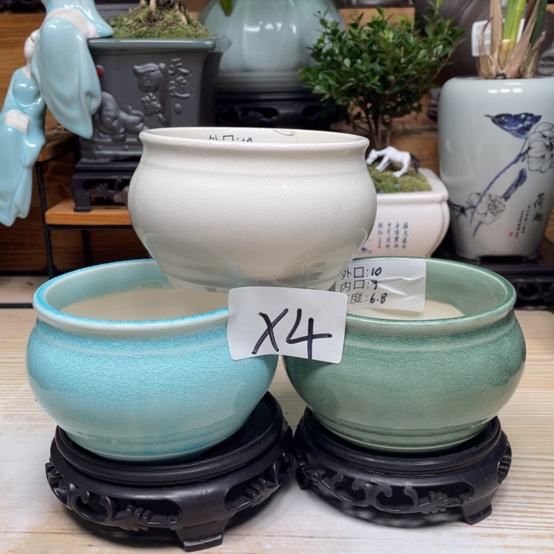 紫砂花盆陶瓷艺术花盆陶瓷