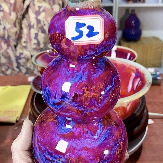 摆件尚峰钧窑作品葫芦瓶