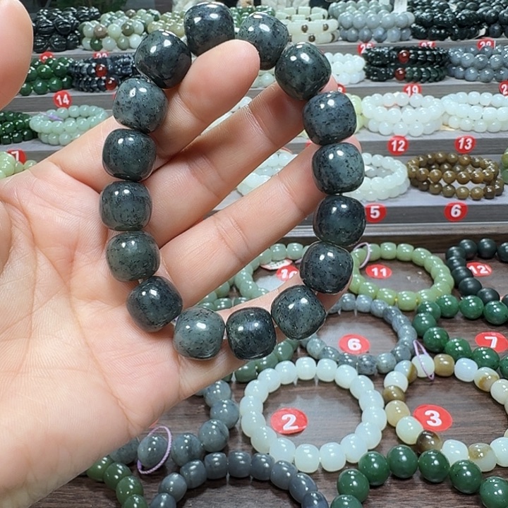 未镶嵌手链和田玉新疆青花老型卡14