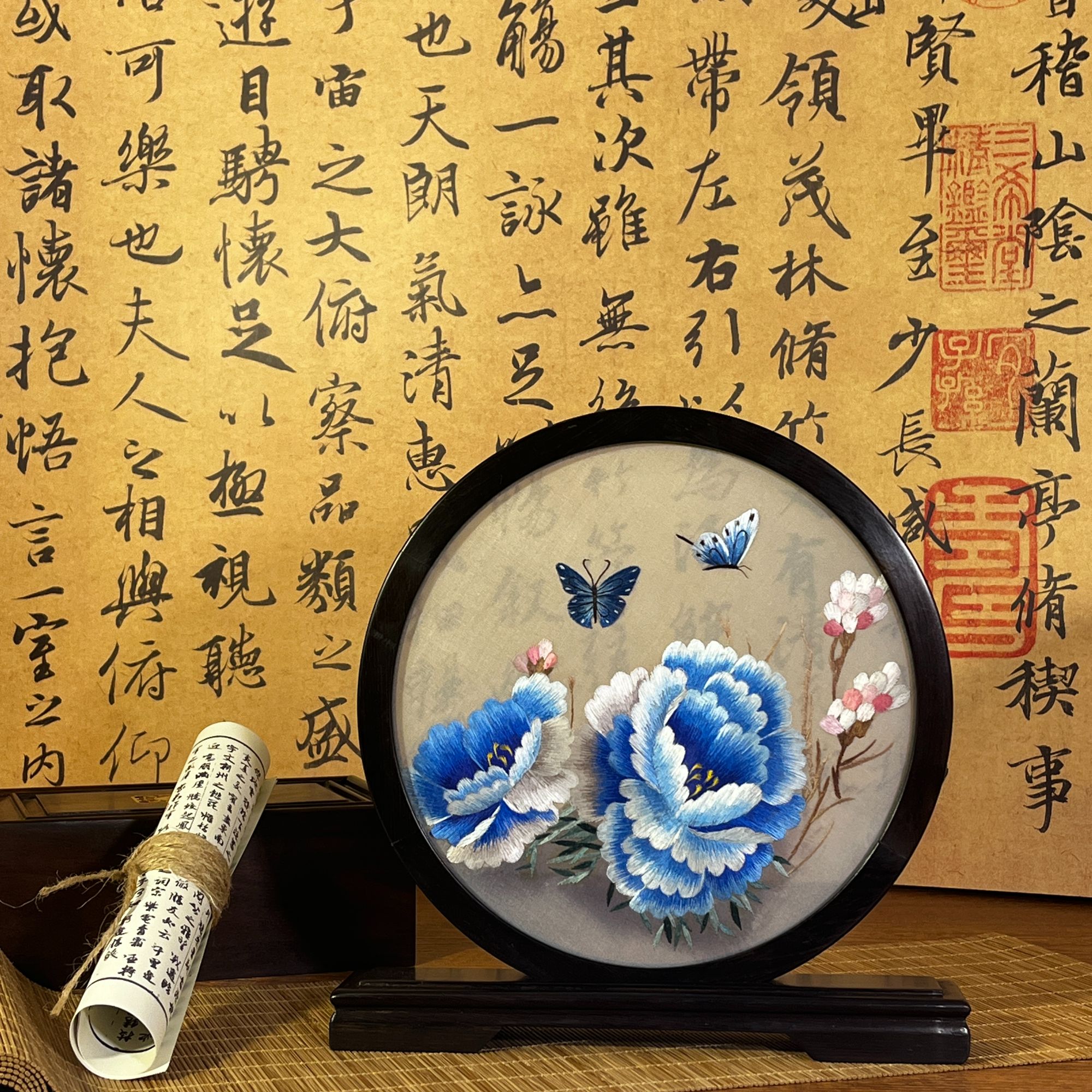 定制所拍即所得 直播间专用 改价链接 桑蚕丝底料纯手工双面绣 