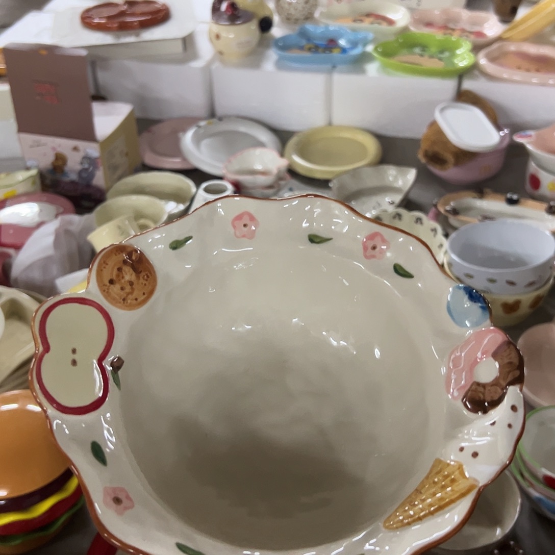 瓷微瑕海派甜心汤碗一个