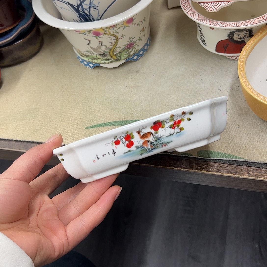 紫砂花盆162号瑕疵16/12/3.5cm福利