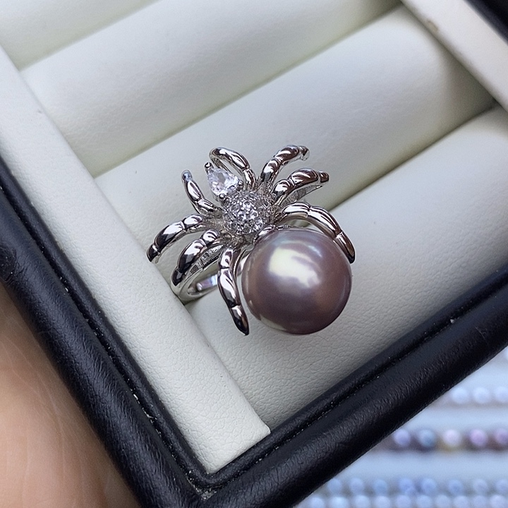 淡水珍珠项链银S925镶嵌11mm