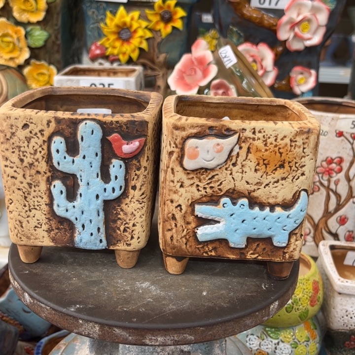 紫砂花盆粗陶材质多肉花盆