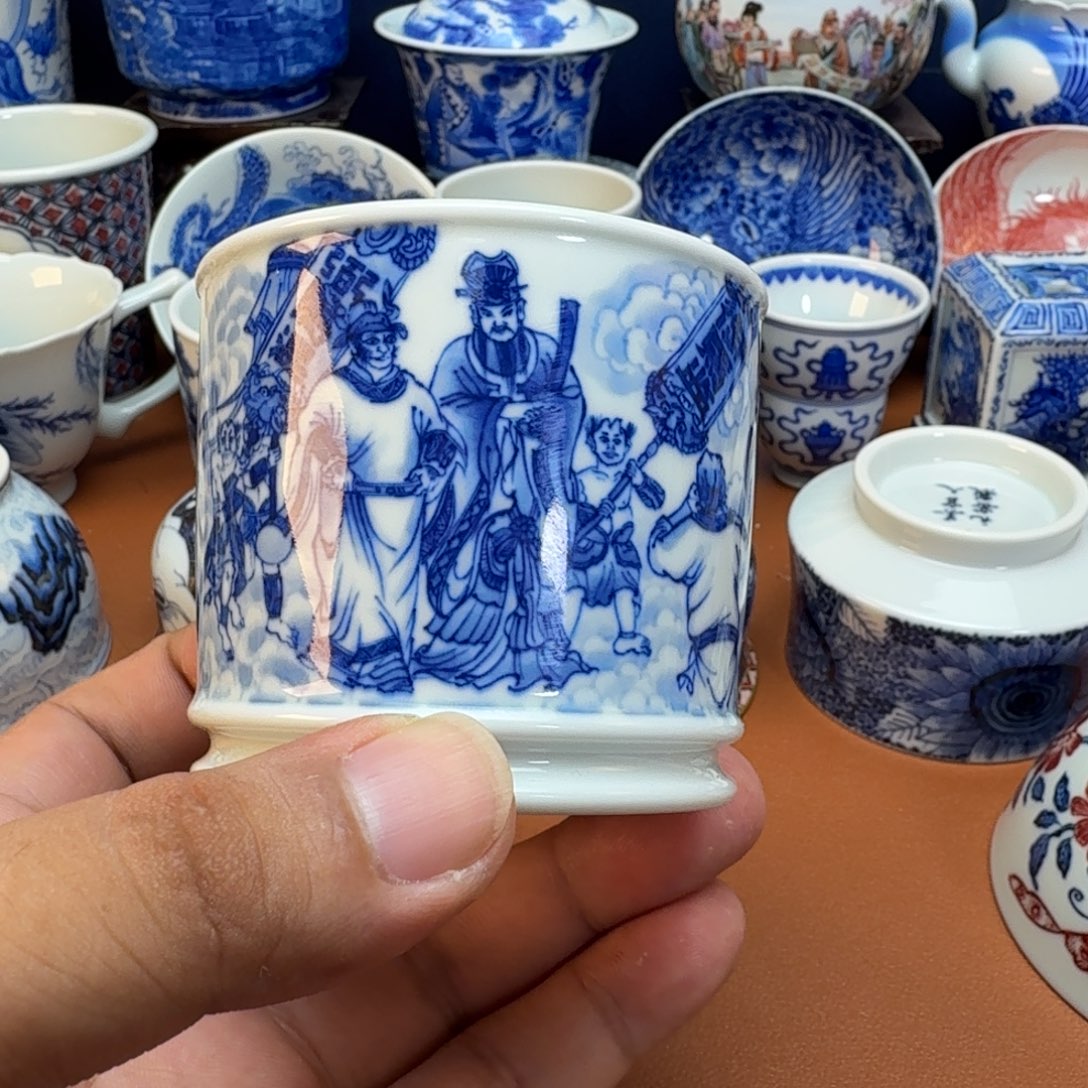 威***穷杯子景德镇全手工手绘陶瓷