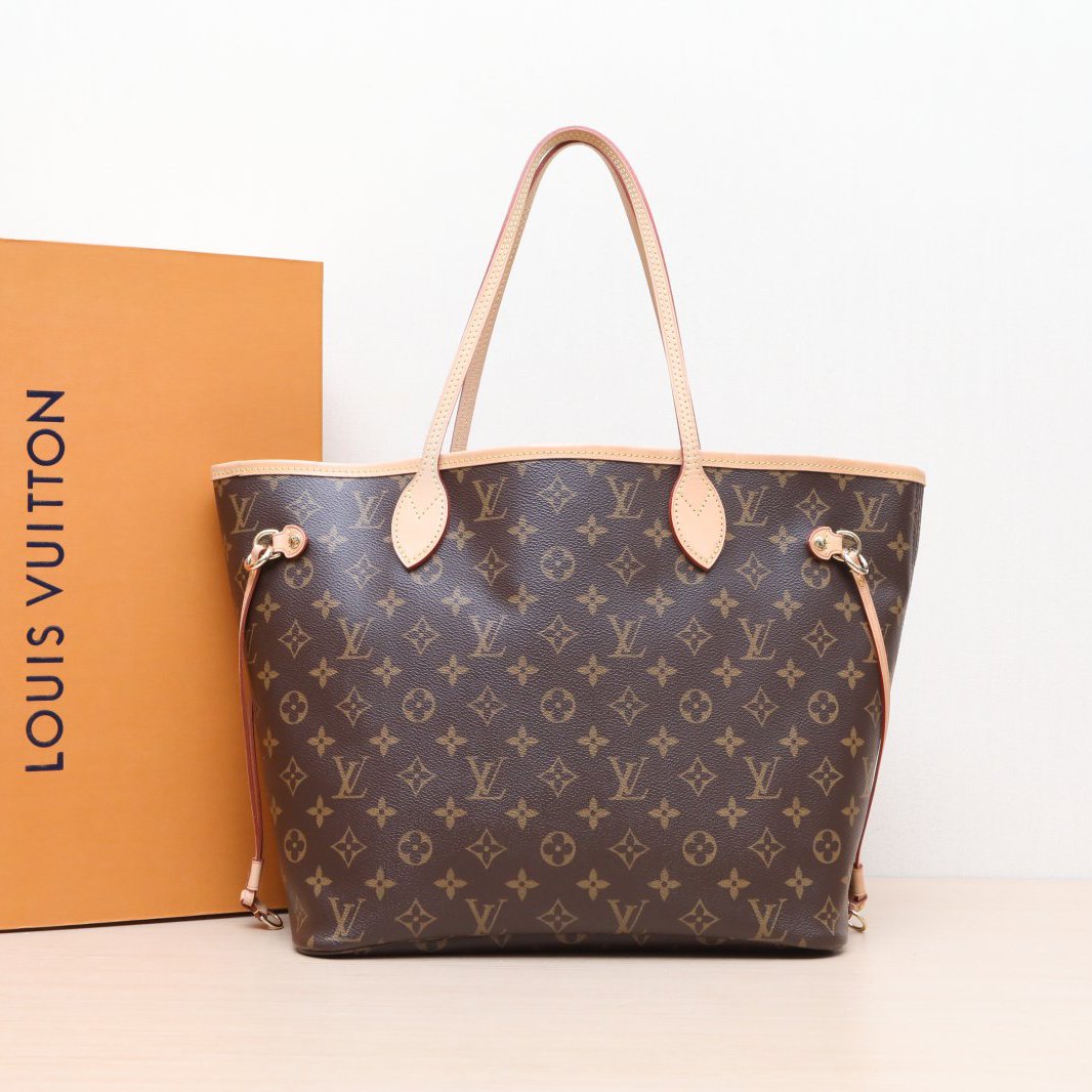 95新 LouisVuitton/路易威登 【小花Han】Neverfull 老花金扣包