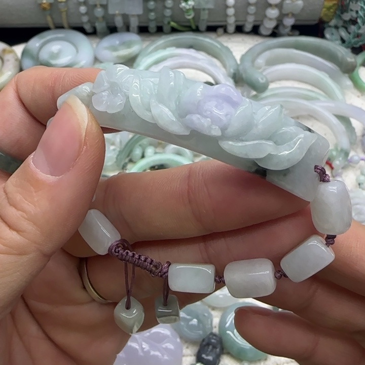 翡翠未镶嵌手链手牌