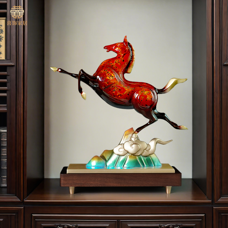马到成功铜马摆件老板领导办公室书柜装饰工艺品公司乔迁开业礼物