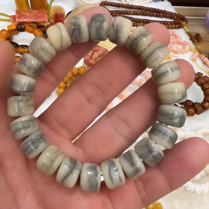 牛骨手串/手链牦牛卡12冰透料