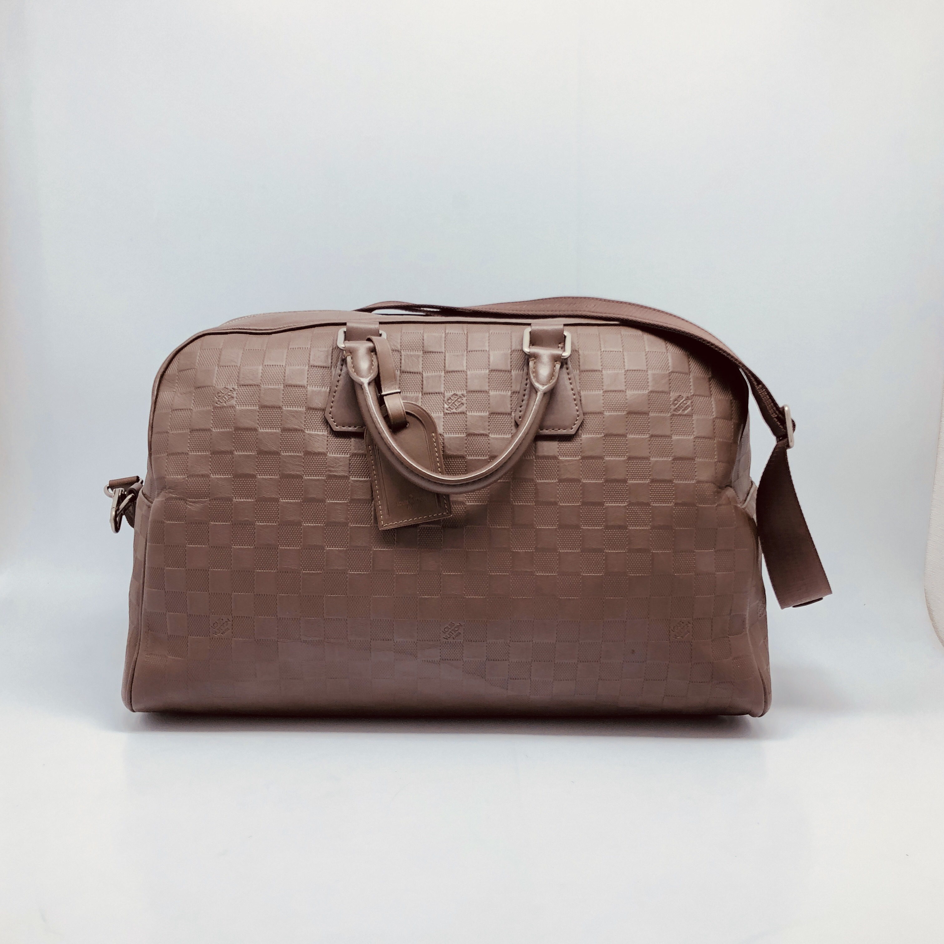 99新 LouisVuitton/路易威登 棕棋盘格旅行袋/4588号 45寸