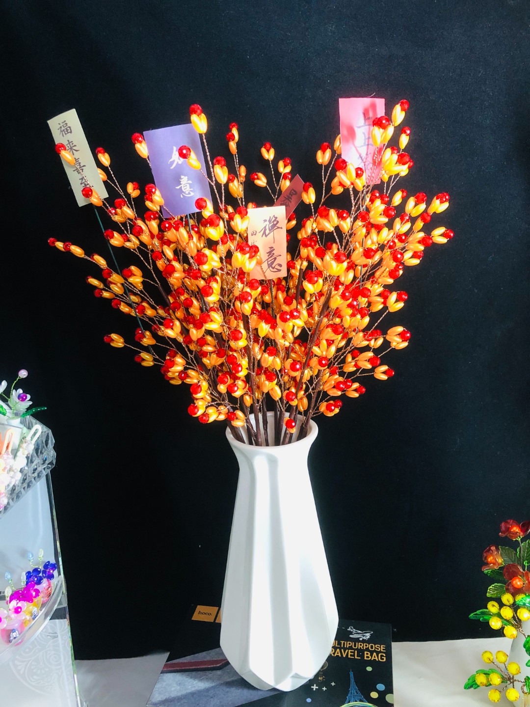 银柳年宵花 干花手工艺术花 装饰客厅桌面冬季摆件 仿真花 手工花