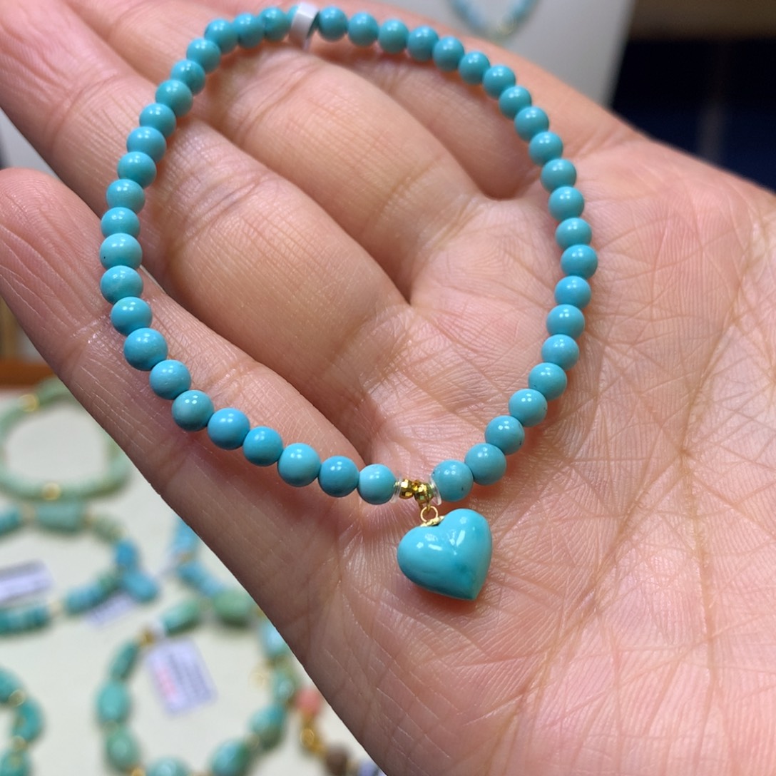 绿松石18K金镶嵌单圈