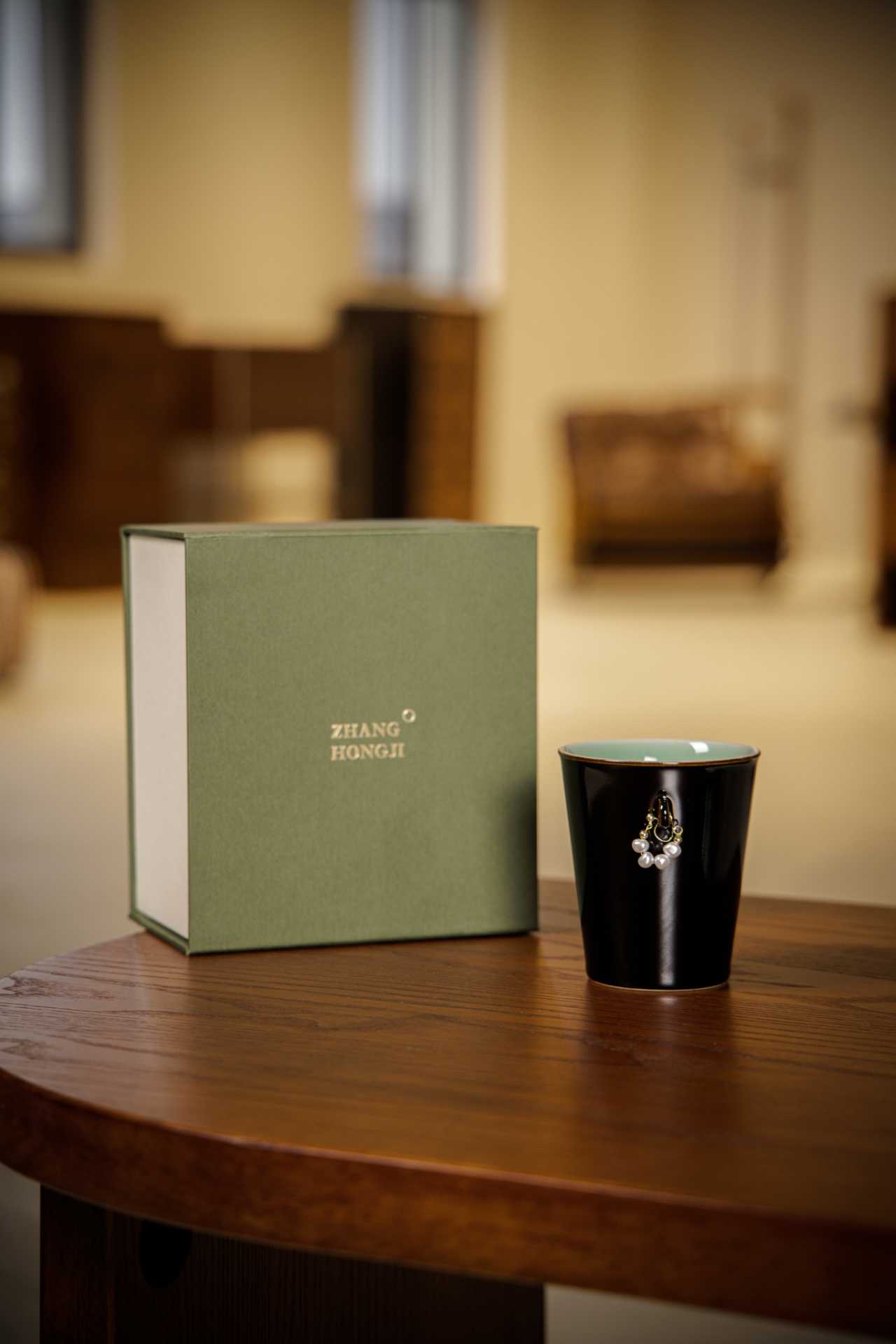 龙泉青瓷《如尔》双釉结合主人杯可乐杯大容量个人家用功夫茶杯