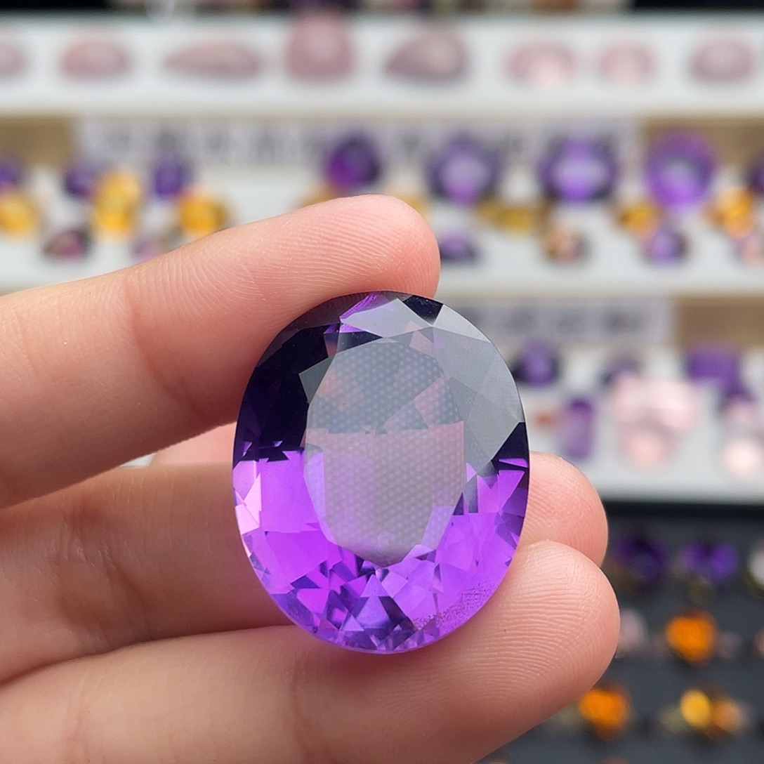水晶未镶嵌珠宝半成品天然保真