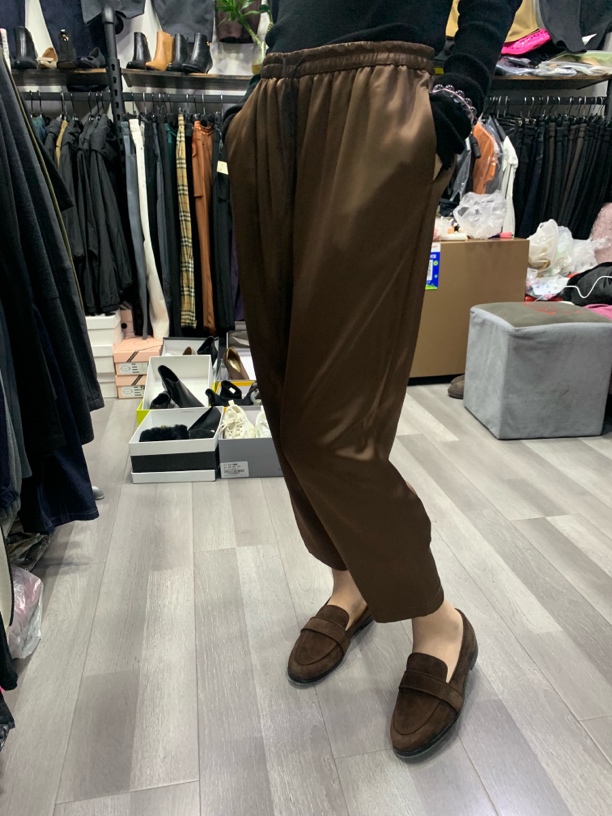 2色～进口醋酸9分设计感小脚口