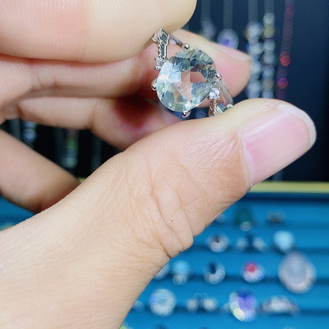 紫晶珠宝半成品银S925镶嵌