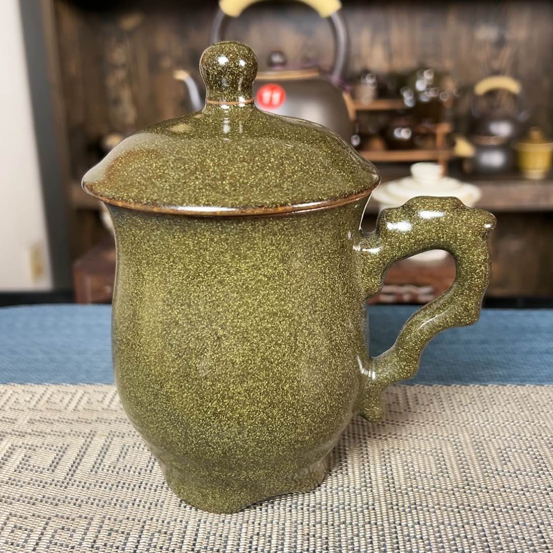原矿釉茶叶末办公杯