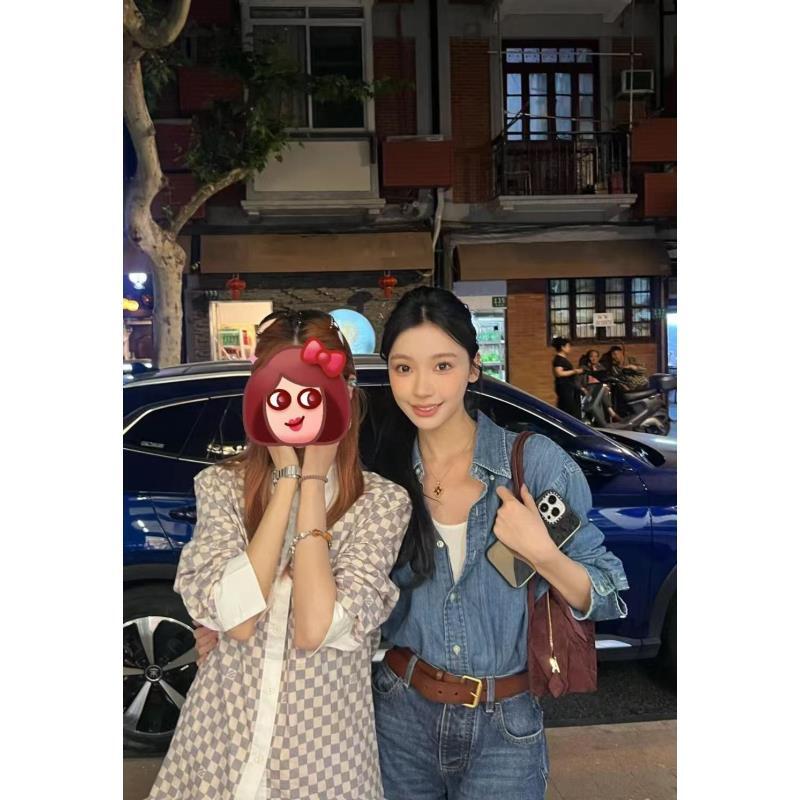 男女同款 易梦玲同款小马牛仔衬衫