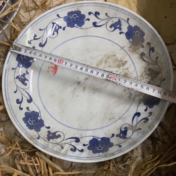 陶30厘米芙蓉花窝盘