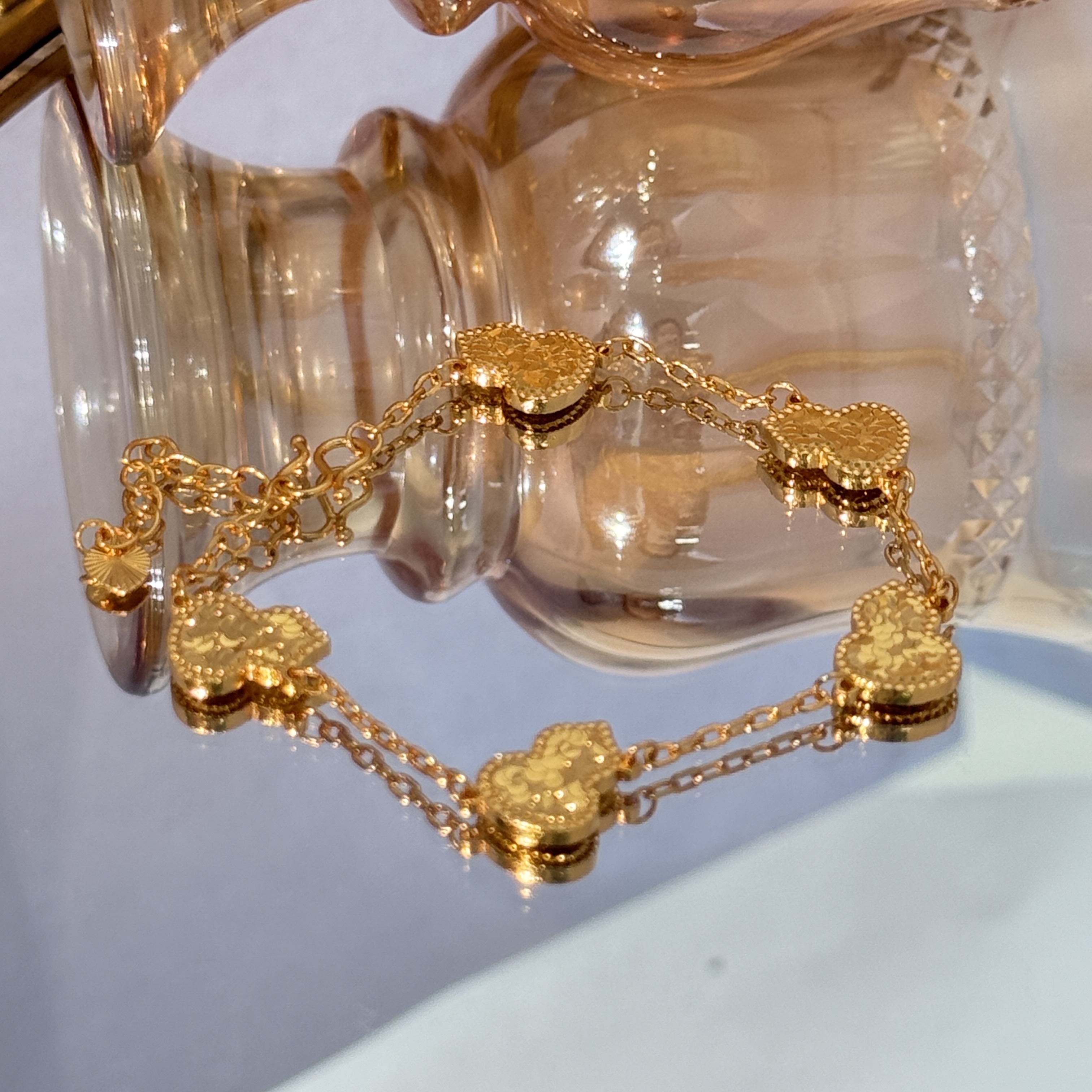 黄铜手镯 胡子小妞   时尚简约手链 250418