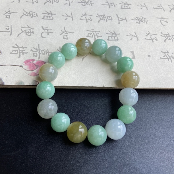 P46纯天然缅甸翡翠《多宝手串》时尚轻奢玉手串绿色百搭