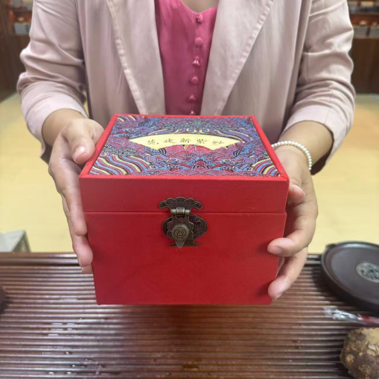 山水如意石瓢 龙血砂紫砂壶