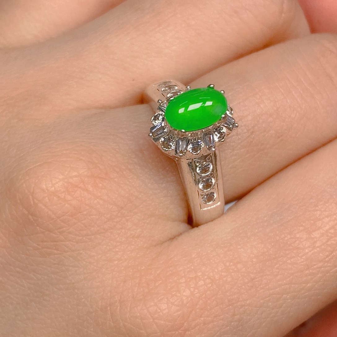 翡翠戒指未镶嵌s****姆翡翠