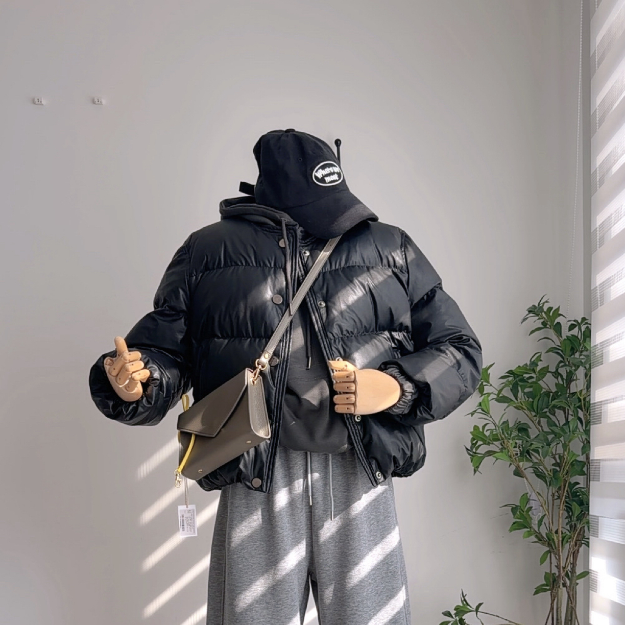 Marang纯色薄款欧美风短款肯豆风鹅绒休闲百搭保暖加厚