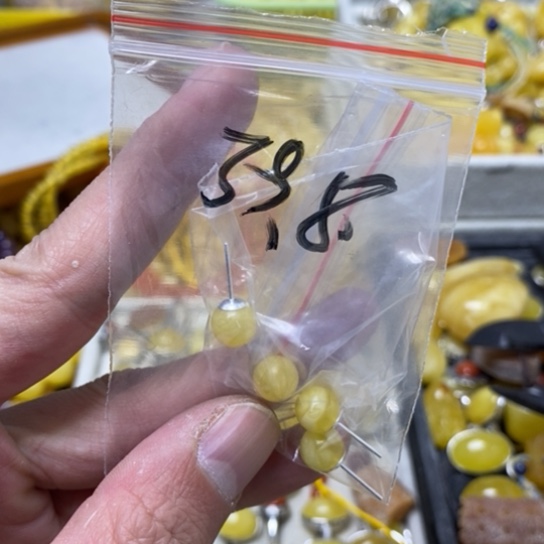 蜜蜡裸石银S925镶嵌多样性发货其一