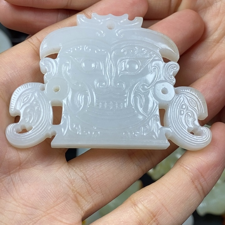 未镶嵌和田玉挂件欢**福