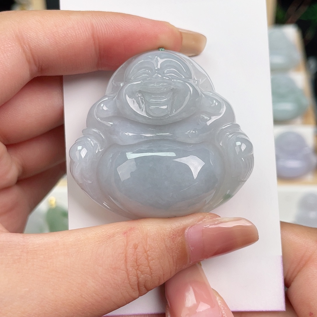 翡翠未镶嵌颈饰佛公