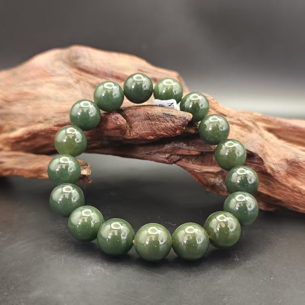 Z和田玉且末圆珠手串（卡12）0775