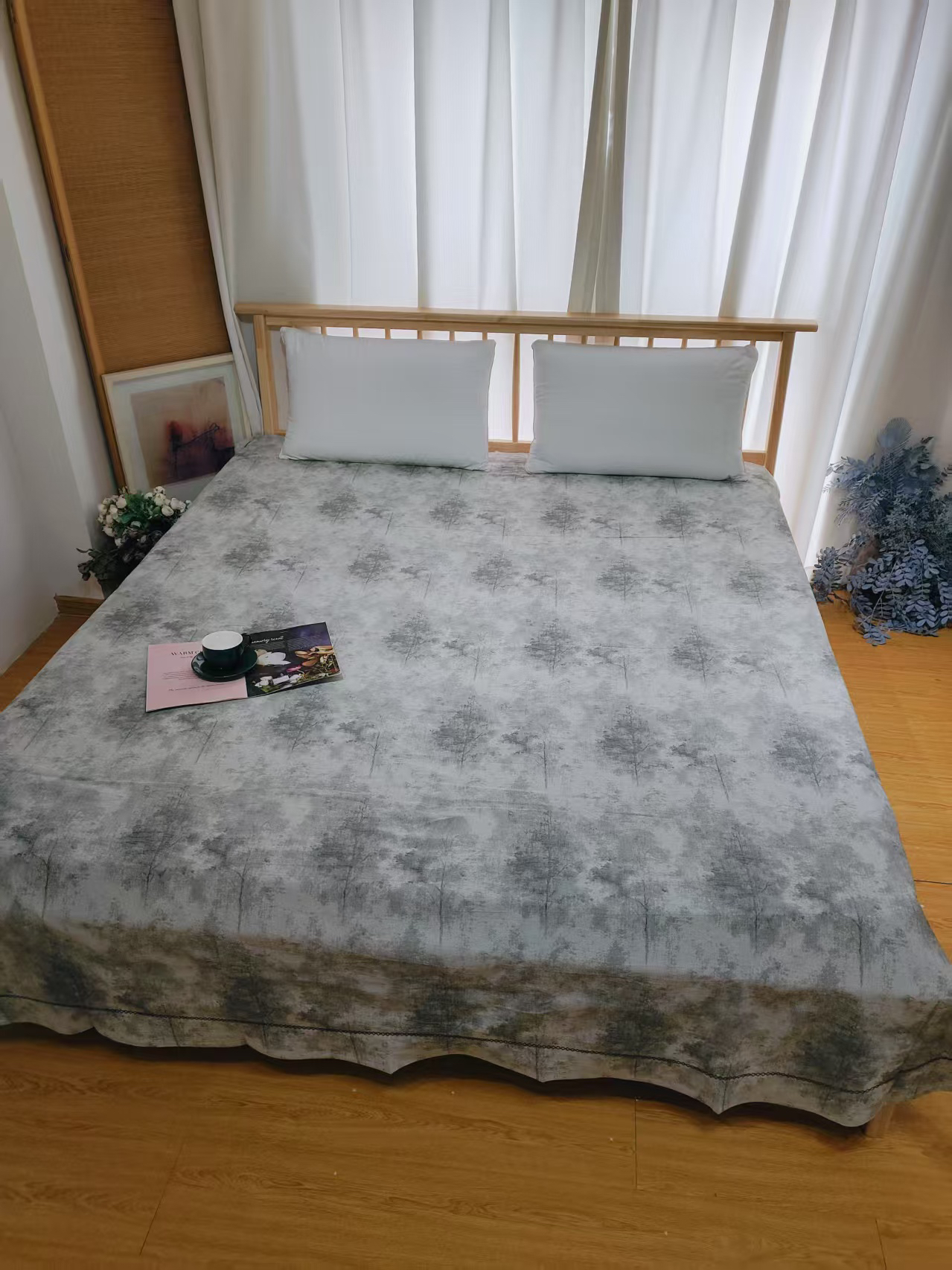 幕古（Mugu）荷染工艺素罗纱色织提花（植物染）单床单2.5✖️ 2.5～M29