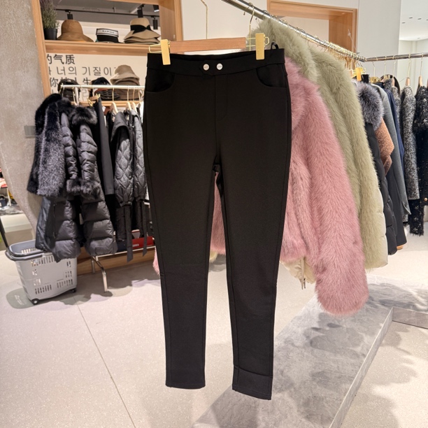 小黑裤魔术裤女高腰显瘦外穿打底裤春秋加绒弹力小脚铅笔裤