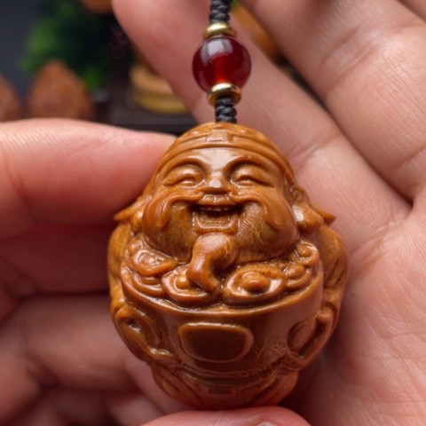 橄榄核手串/手链聚宝财神单子竹环穿配4.1左右