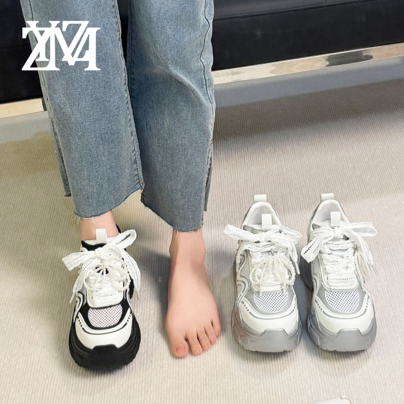 增高9CM 休闲百搭老爹鞋厚底内增高女鞋 614-26