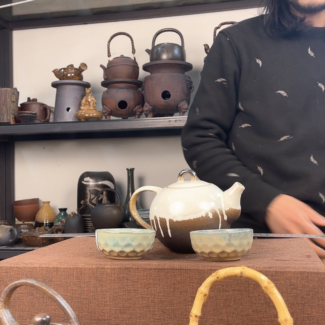 紫泥茶壶紫砂粗陶茶器