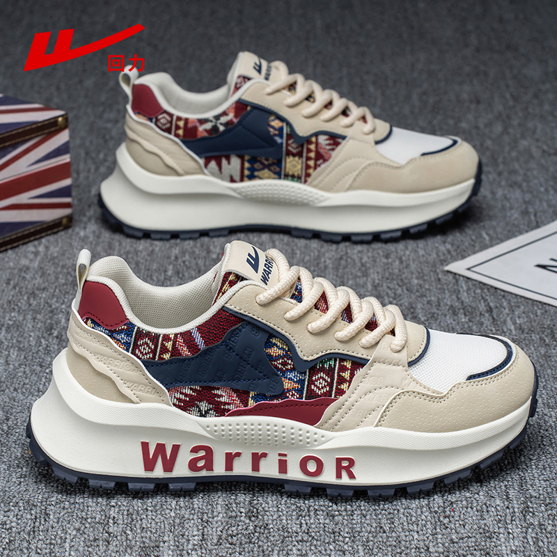 Warrior/回力男鞋夏季网面运动休闲跑步老爹增高旅游潮流透气潮鞋