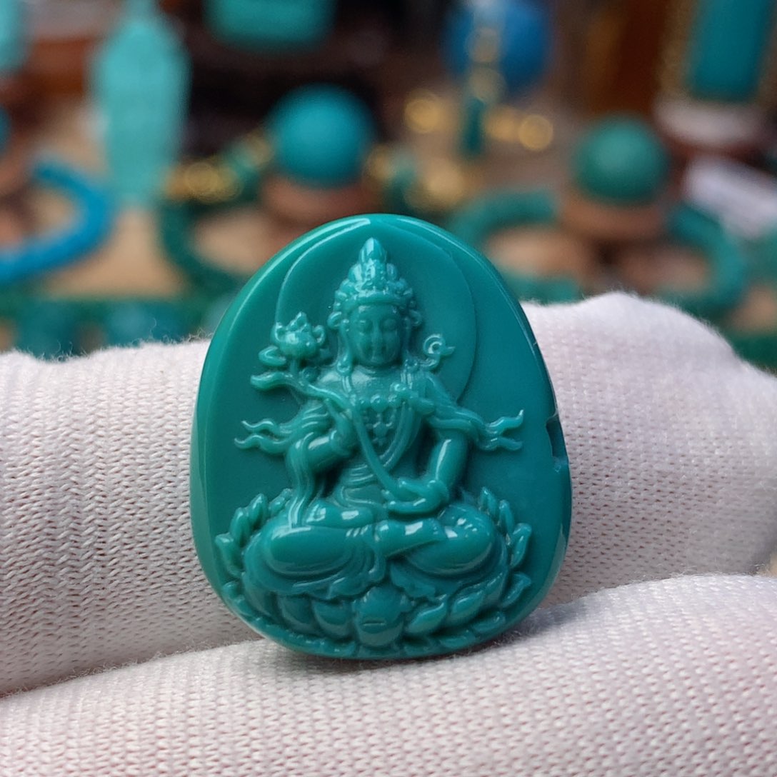 绿松石珠宝奇石未镶嵌精品吊坠