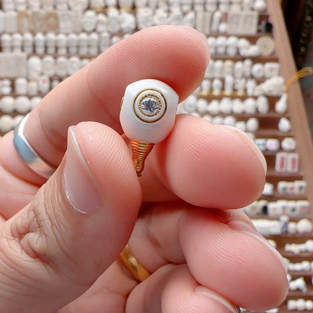 小***物其他猛犸象牙圆钻三通