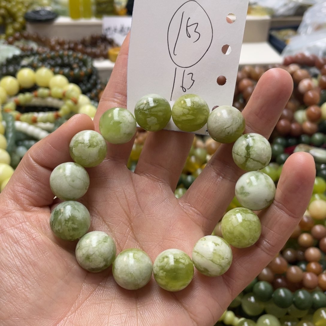 蛇纹石玉手链未镶嵌