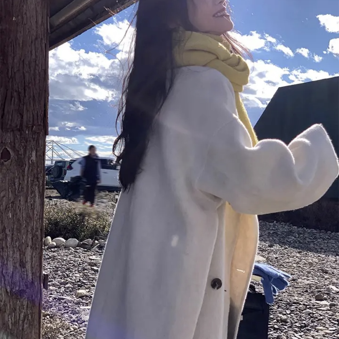 A007双面呢子大衣春秋女中长款秋冬新款韩系高级感赫本风毛呢外套