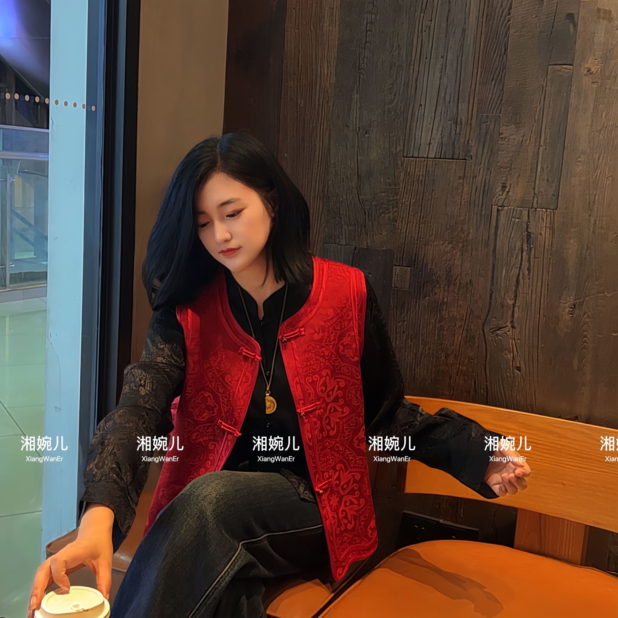  春季新款『红妆』 新中式国风圆领精致百搭高级提花简单气质款马甲