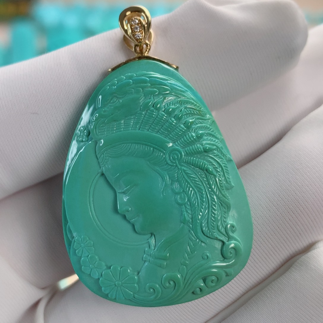 绿松石挂件未镶嵌